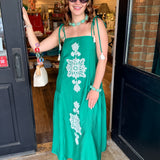 Gloria Floral Tassel Midi Dress
