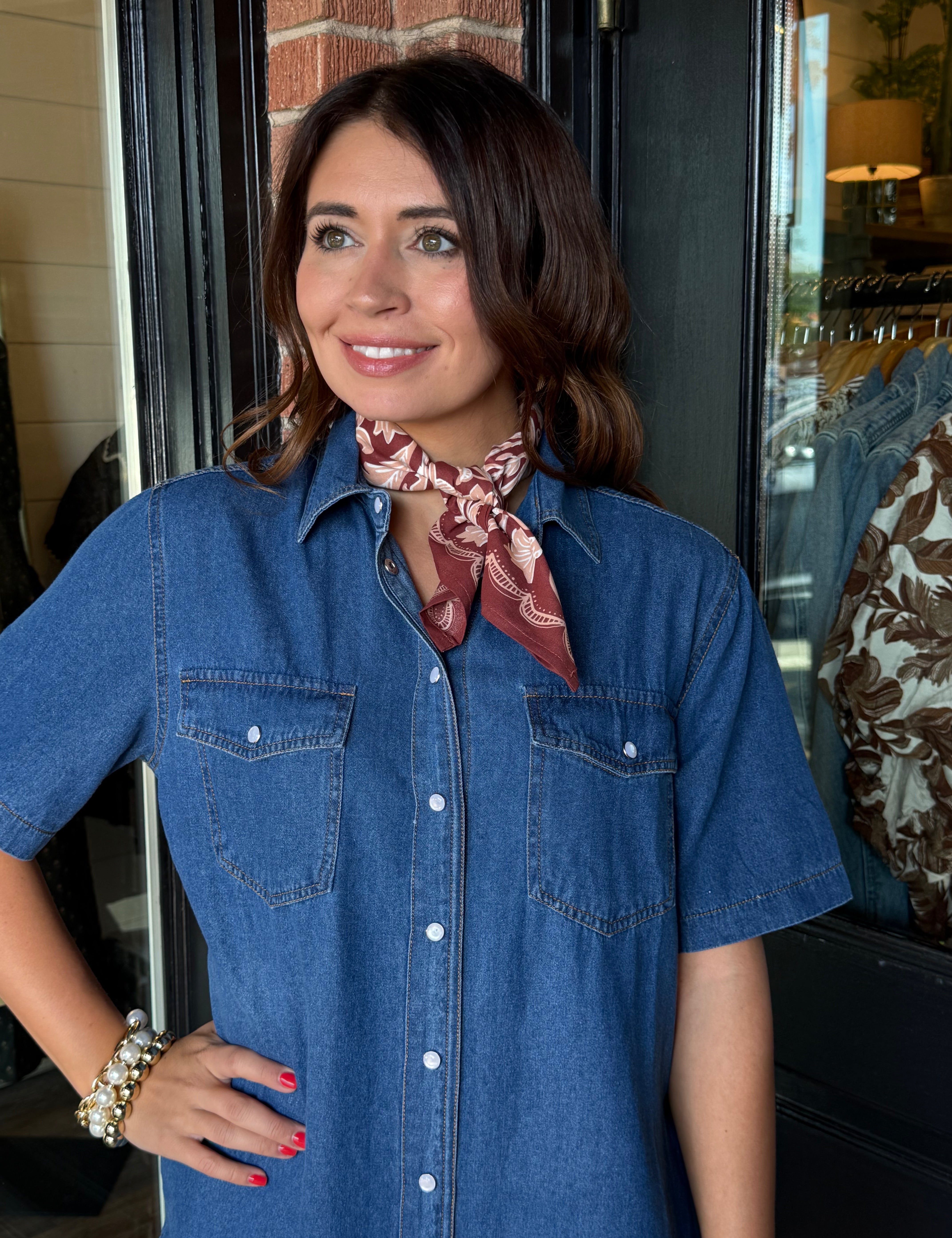 Rory Short Sleeve Denim Dress