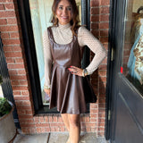 Brooke Faux Leather Mini Dress