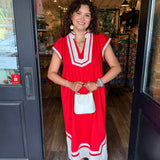 Nicole V-Neck Midi Dress