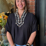 Becca Leopard Trim Top