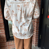 Hailey Horse Button Down Top
