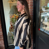 Hadley Striped Satin Top