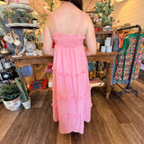 Iman Plaid Tiered Maxi Dress