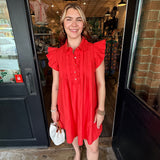 Brielle Ruffle Sleeve Mini Dress