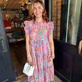 Reyna Floral Midi Dress