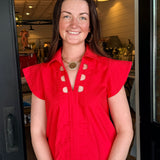 Sutton Cutout Neckline Top
