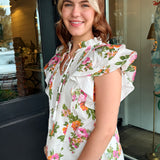 Jamie Floral Tie Blouse