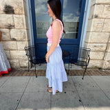 Becca Striped Tiered Skirt