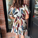 Cassidy Leaf Print Dress