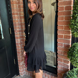 Bryndle Long Sleeve Flutter Dress