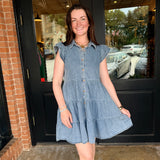 Keitha Ruffle Denim Dress