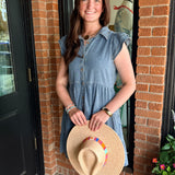 Keitha Ruffle Denim Dress