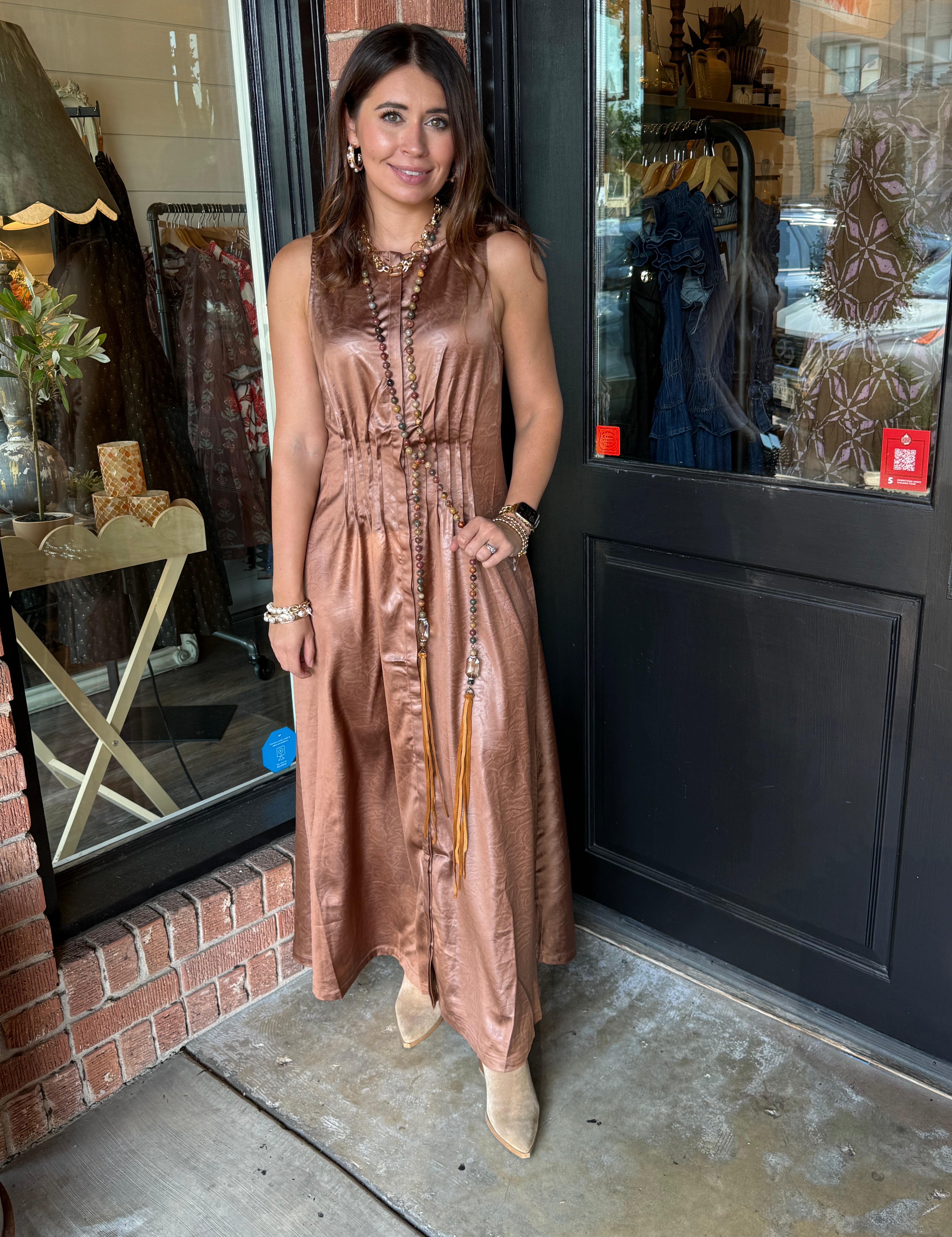 Delaney Pleated Maxi Dress
