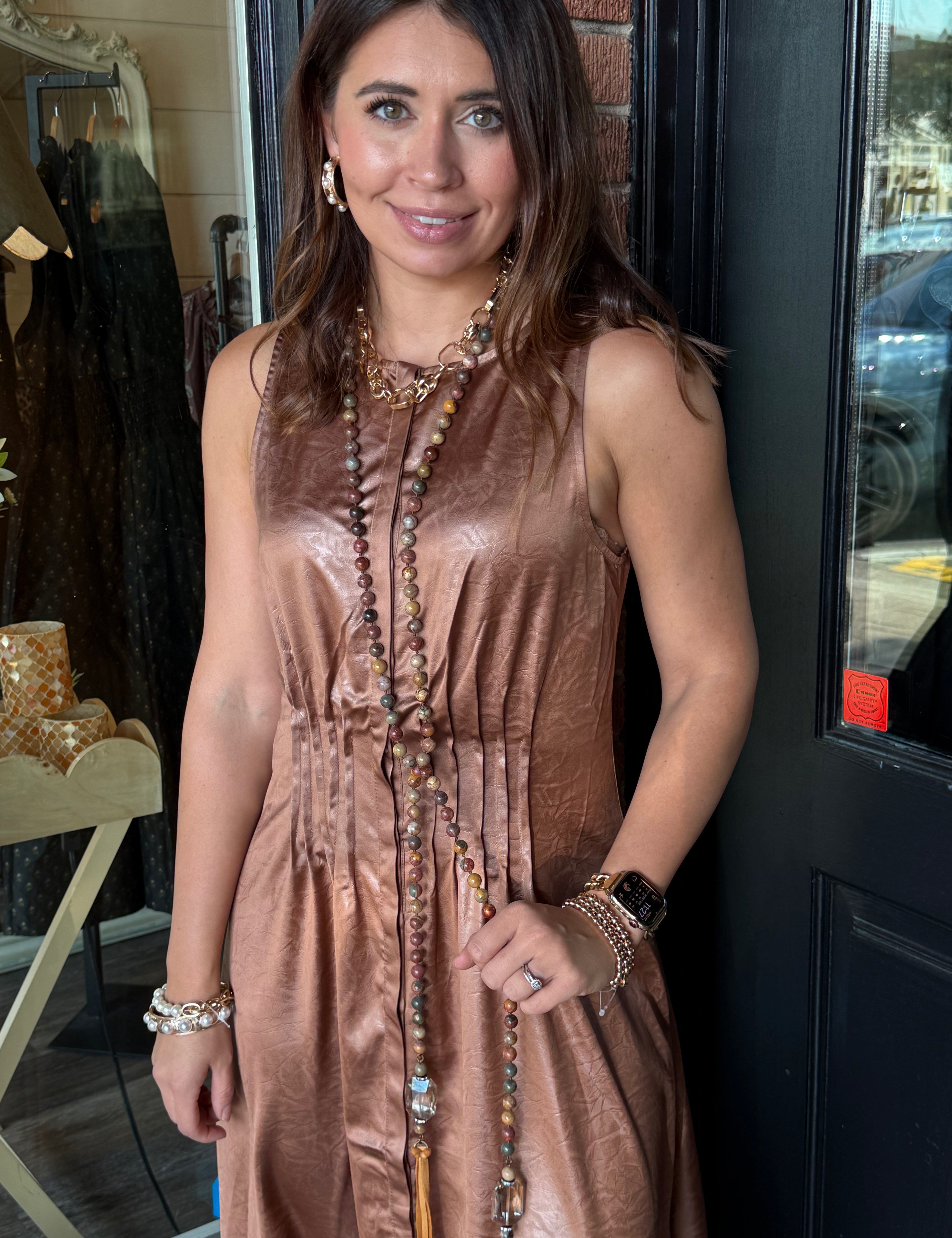 Delaney Pleated Maxi Dress