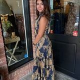 Simone Floral Print Navy Maxi