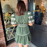 Darcie Embroidered Mini Dress