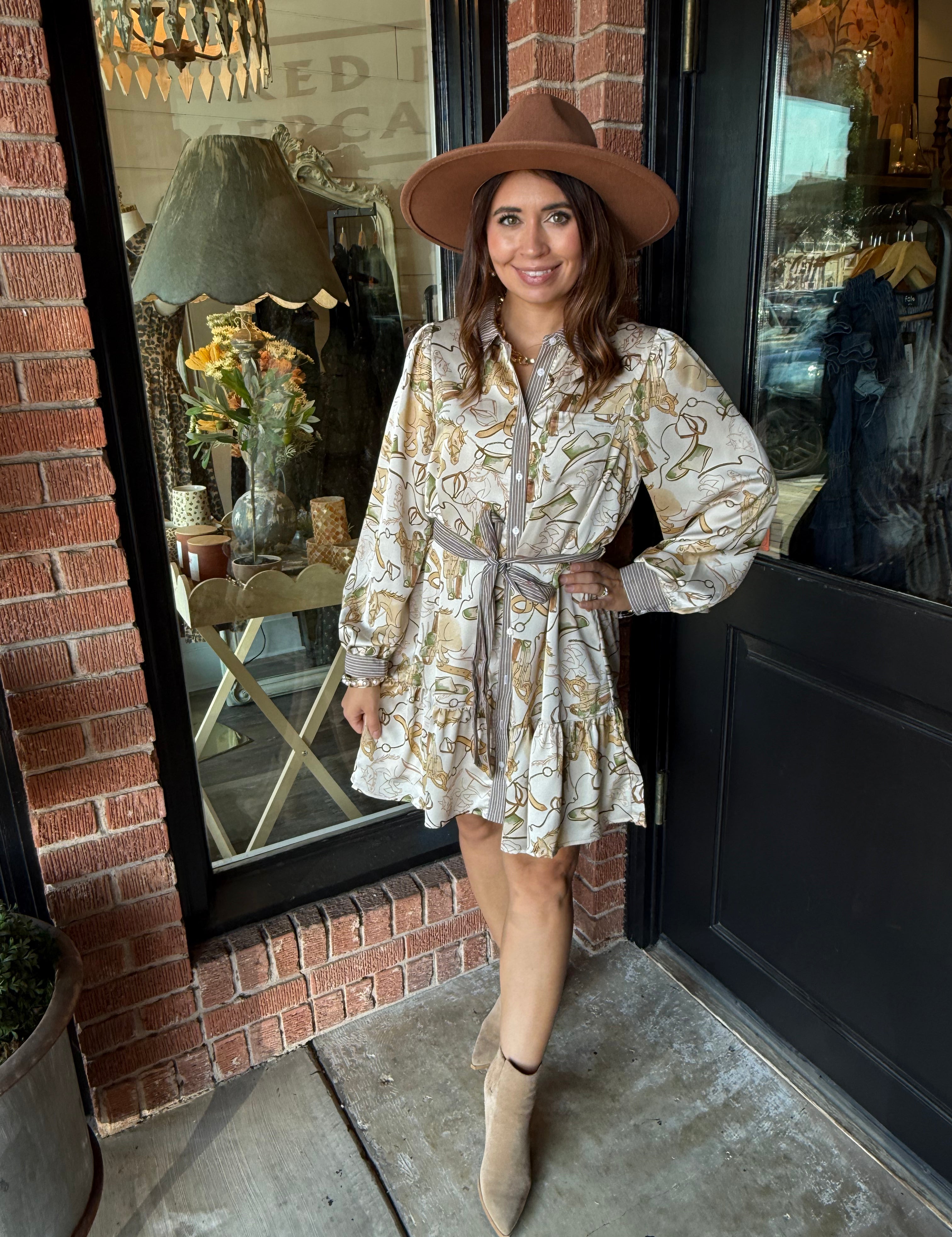 Wynonna Western Print Dress