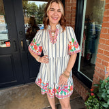 Hester Embroidered Mini Dress
