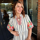 Hester Embroidered Mini Dress