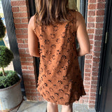 Kyra Flower Suede Dress