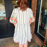 Hester Embroidered Mini Dress