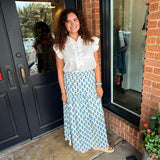 Iris Floral Midi Skirt
