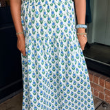 Iris Floral Midi Skirt