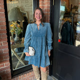 Nellie Stone Washed V-Neck Dress