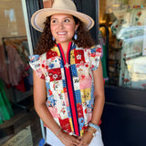 Candace Floral Patchwork Top