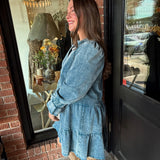 Nellie Stone Washed V-Neck Dress