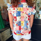 Candace Floral Patchwork Top