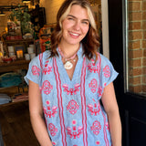 Nellie Embroidered Top