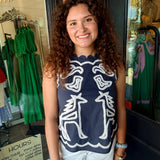 Raven Embroidered Top
