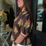 Cheyenne Floral Print V-Neck Top