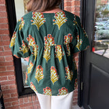 Georgia Puff Sleeve Print Top