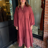 Aurora Button Up Maxi Dress