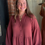 Aurora Button Up Maxi Dress