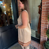 Jessica Faux Suede Sleeveless Dress