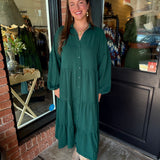Aurora Button Up Maxi Dress