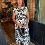 Anna Tropical Print Midi Dress