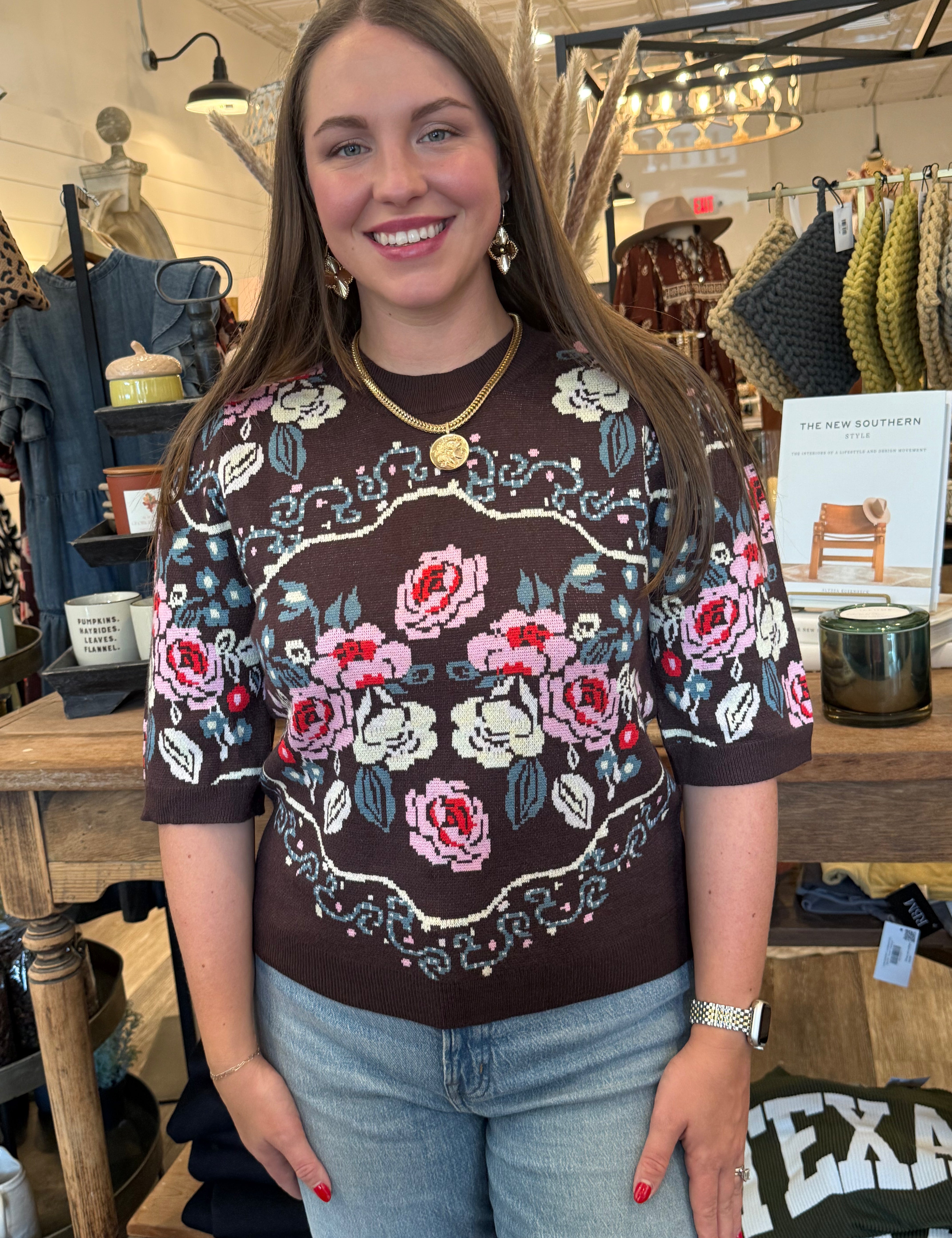Stella Floral Sweater