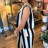 Vanessa Stripe Top &  Wide-Leg Pant Set
