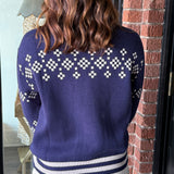 Shania Horse Knit Half-Zip Sweater