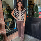 Ashton Leopard Print Sweater Top