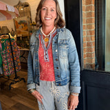 Amiee Washed Thermal Henley Top