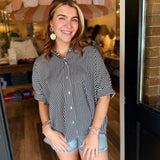 Bella Oversized Button Down Top