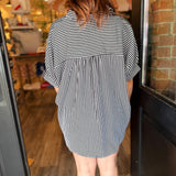 Bella Oversized Button Down Top