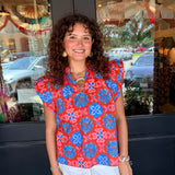 Jeana Floral Ruffle Sleeve Top