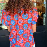 Jeana Floral Ruffle Sleeve Top